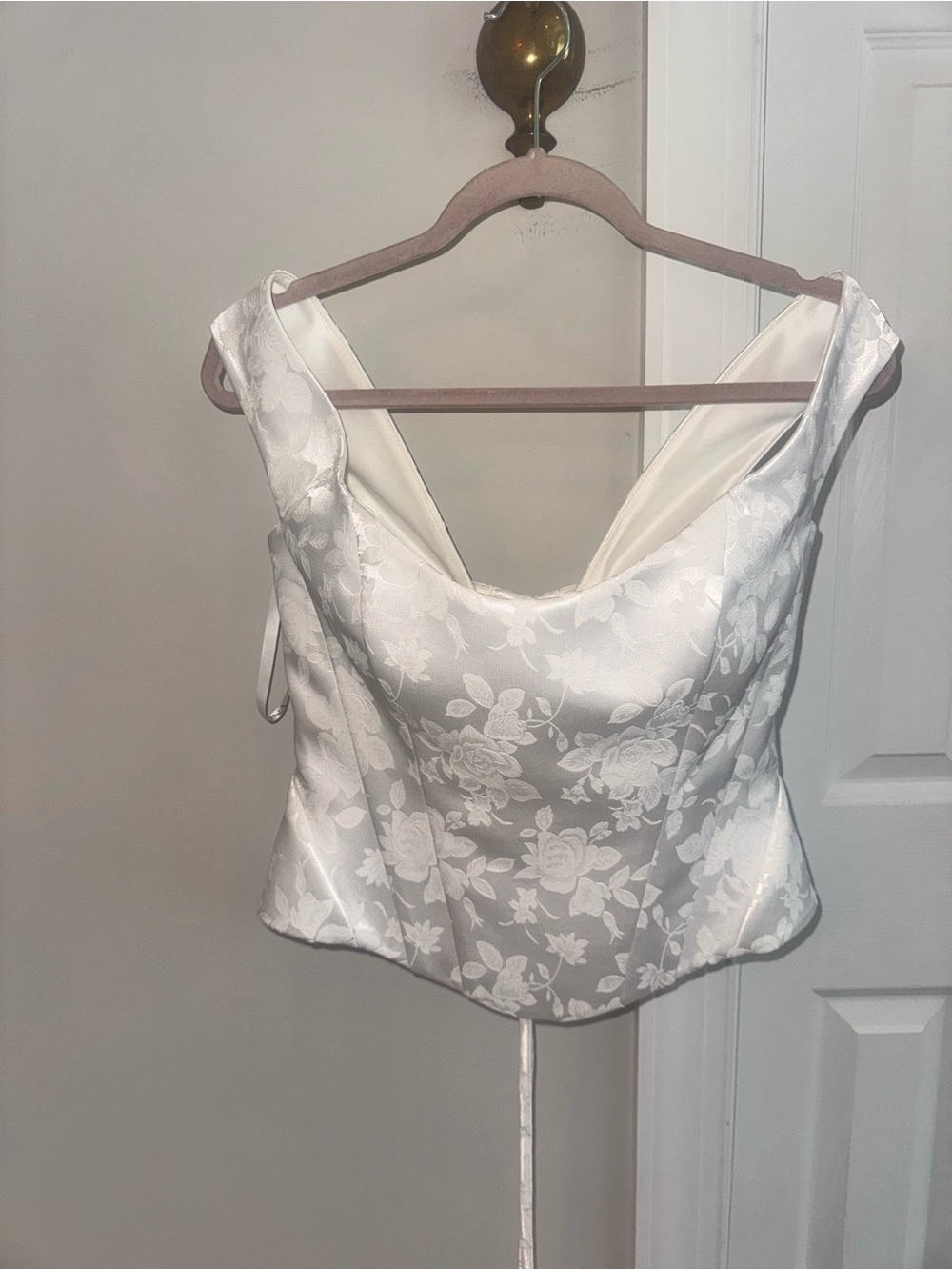 Brand New Custom Bridal Two-Piece Wedding Set + 55β Detachable Veil - Picture 4 of 10